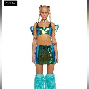 Dolls Kill Fairy Costume 🧚‍♀️🦋✨💙💚💙